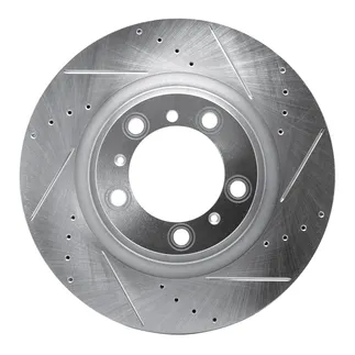 R1 Concepts EDZ-02047D Brake Rotor Drilled and Slotted Silver